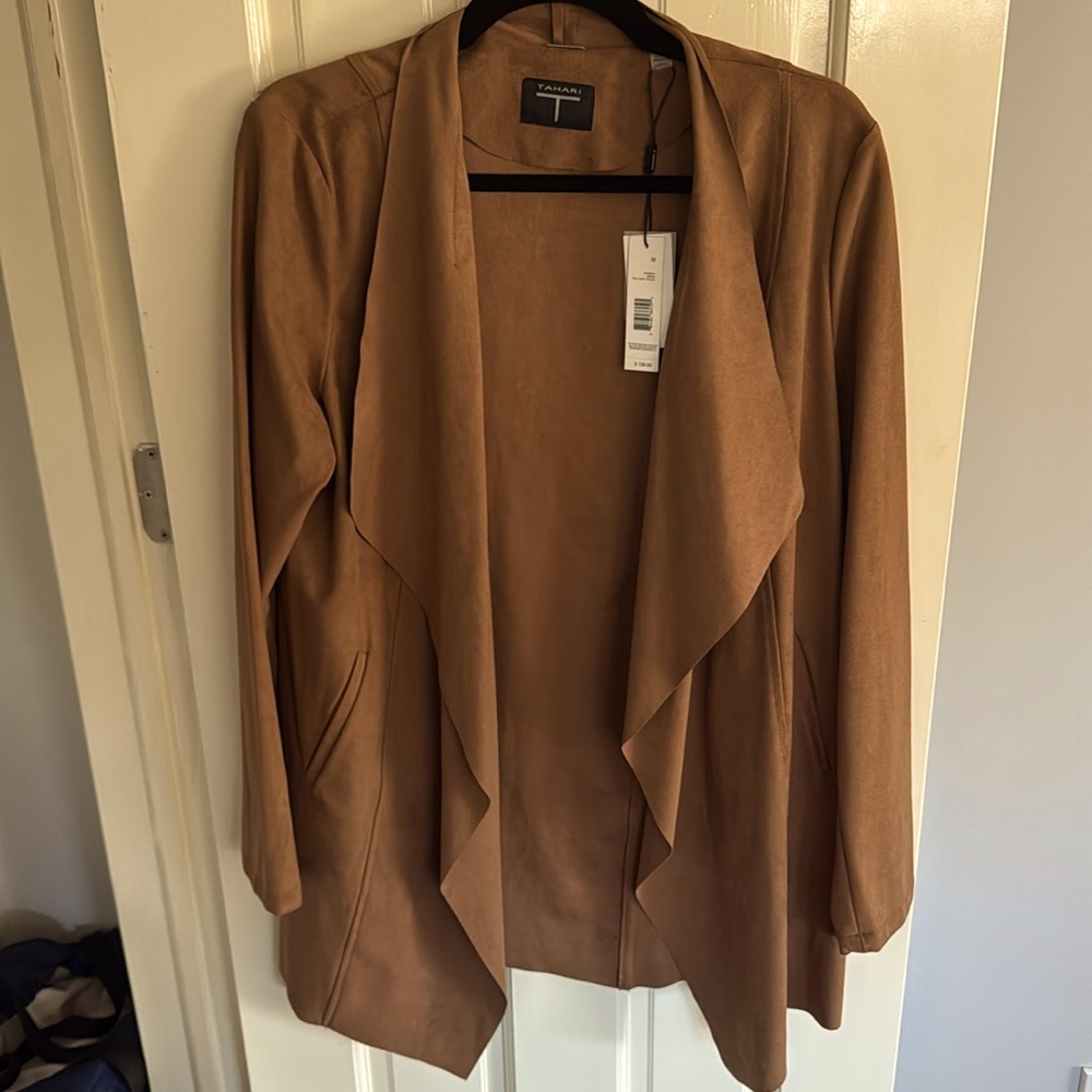 NWT Tahari Suede Drapey Blazer